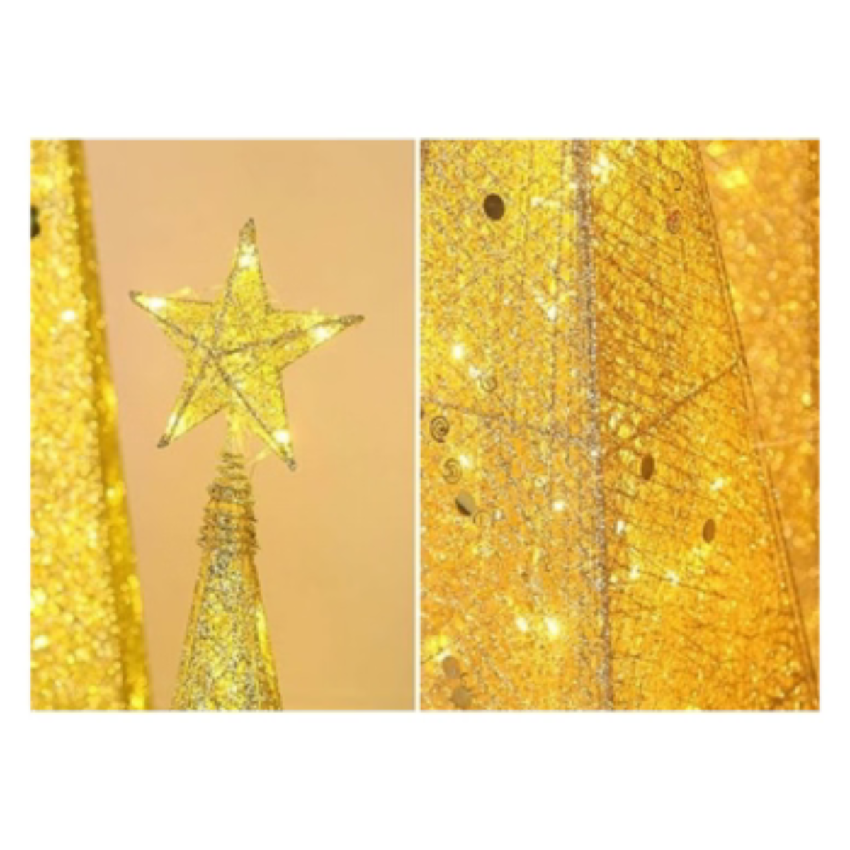 Árbol Pirámide Metálico de Navidad 1.2 M