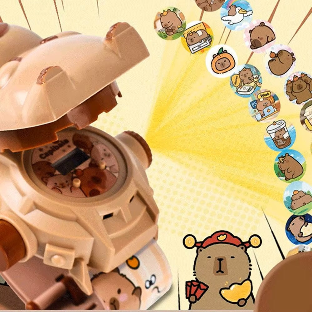 2 Relojes Proyector Capibara Niños