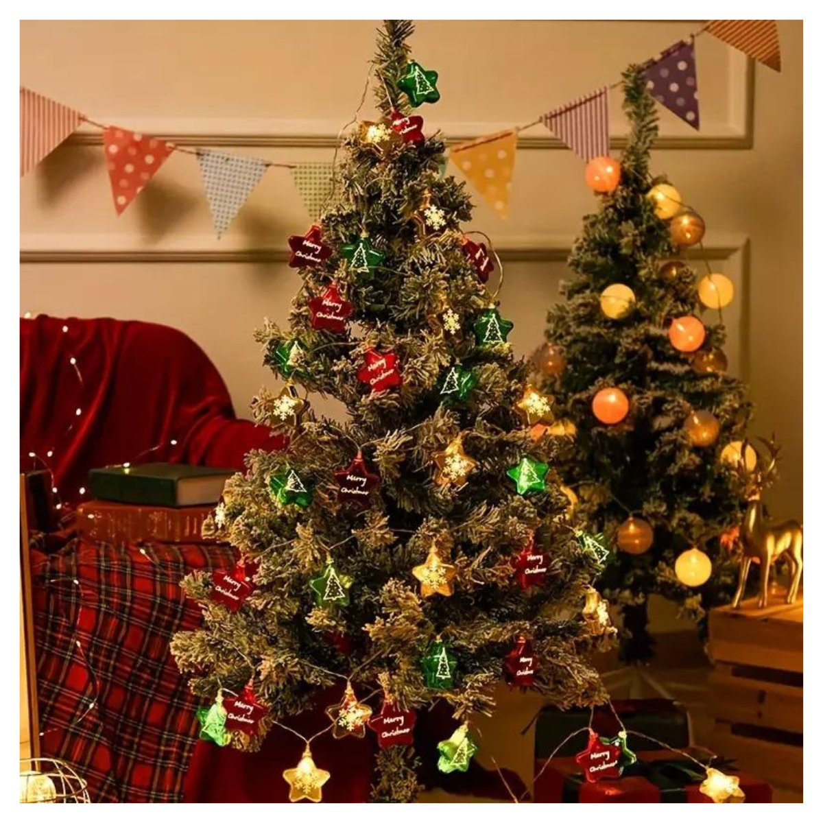 Guirnalda Estrella Navidad 10 Luces LED