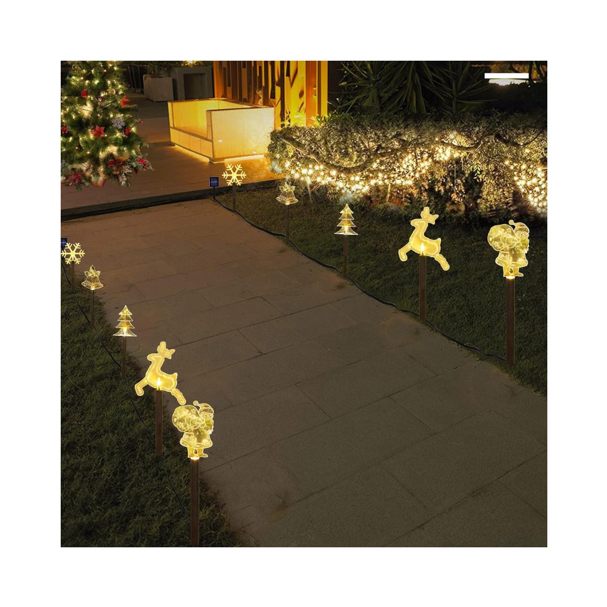 Luces solares de Navidad para paisajes